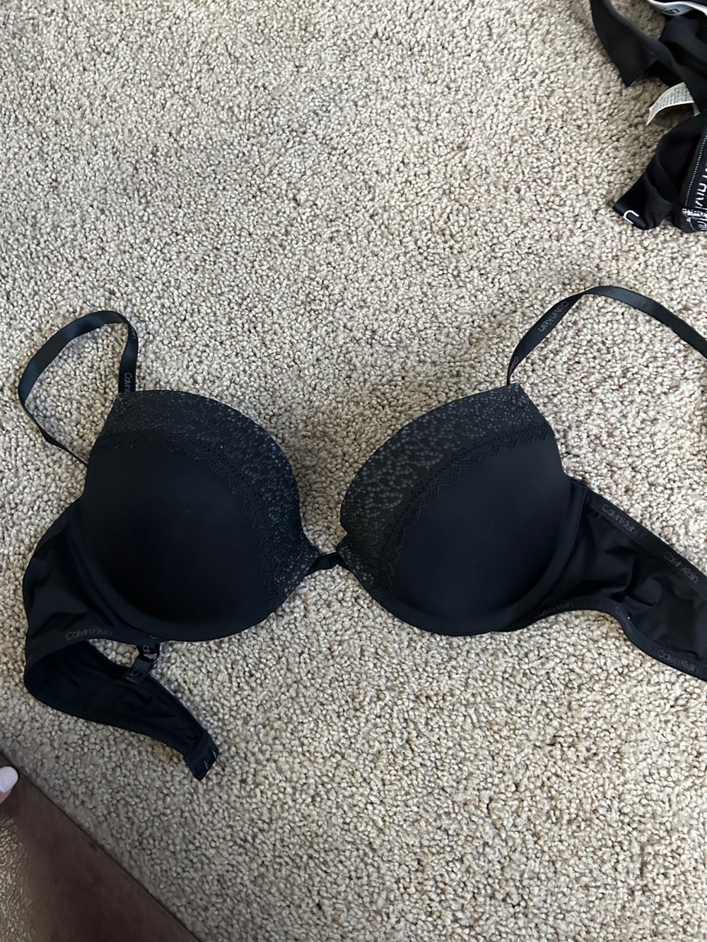Calvin Klein black padded bra